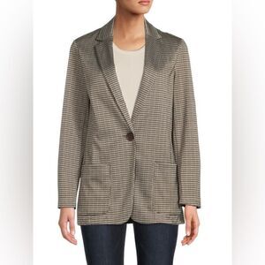 Max Studio Plaid Single Button Blazer size medium
